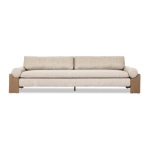 Modern Wood Frame 3-Seater Sofa