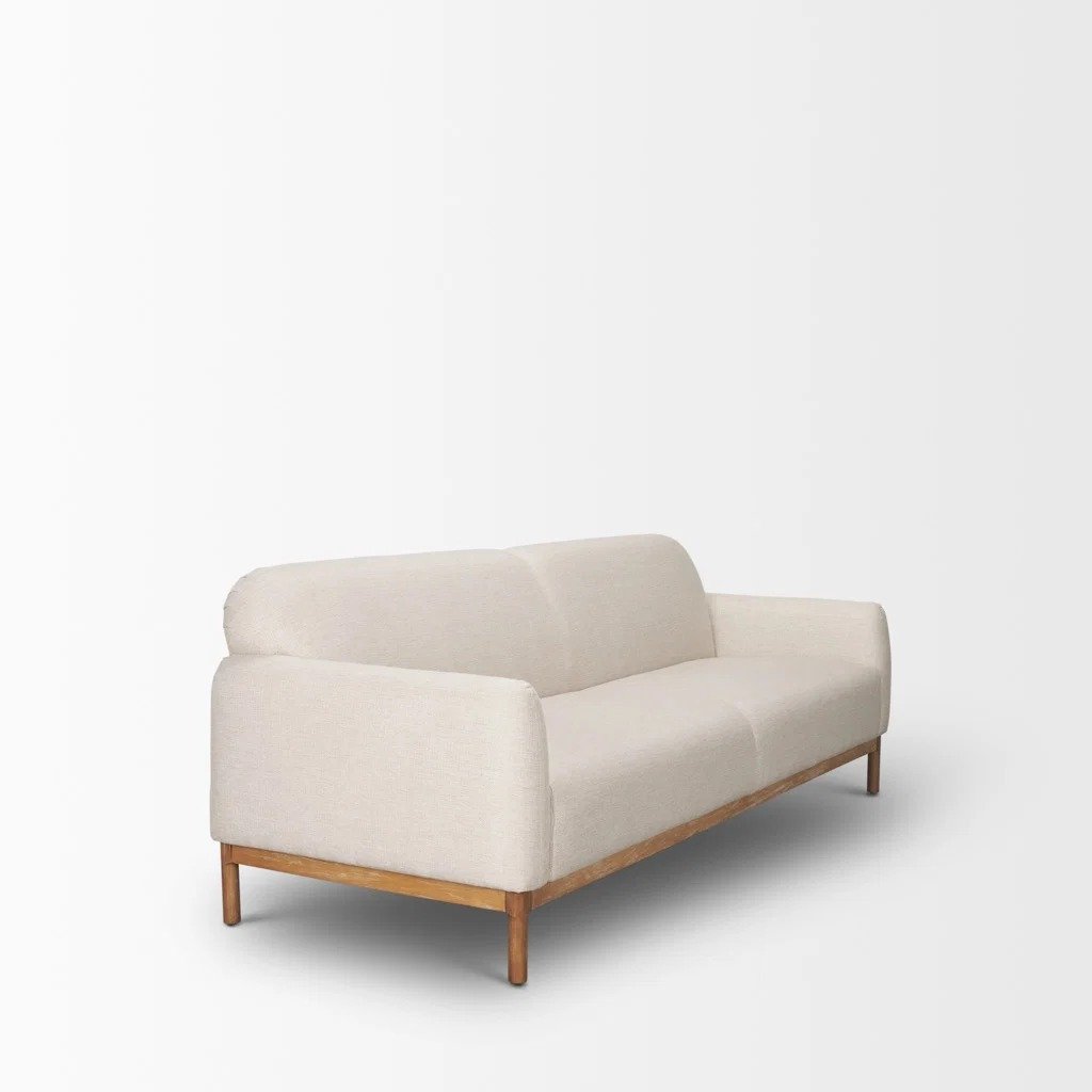 Contemporary Wood Base 3-Seater Sofa - Image 3