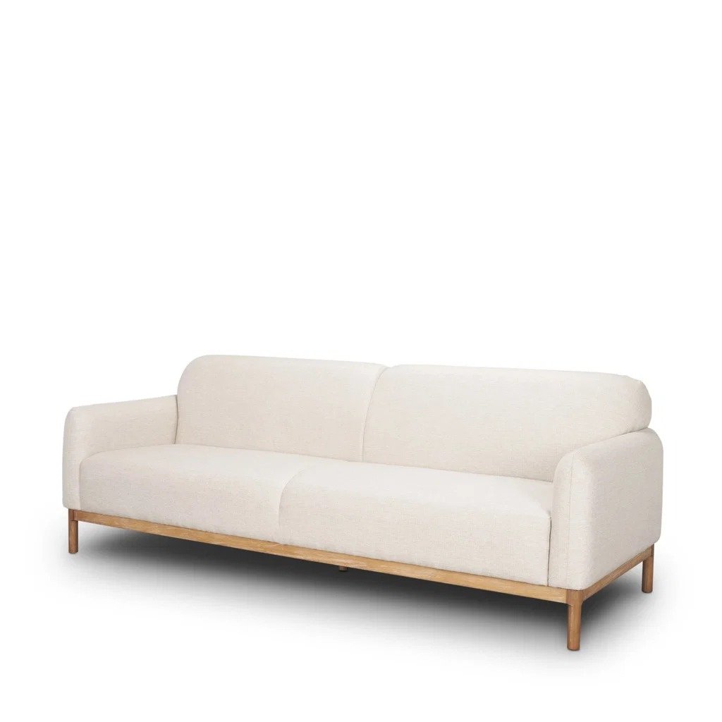 Contemporary Wood Base 3-Seater Sofa - Image 9