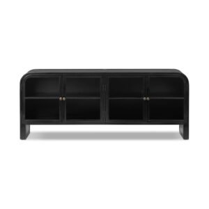 Classic Black 4-Door Storage Cabinet