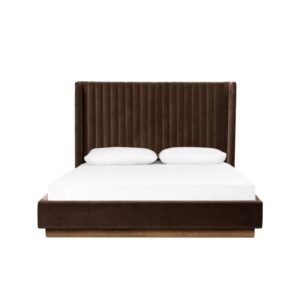 Luxe Brown Vertical Channel Bed