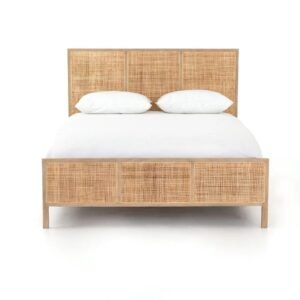 Natural Cane Panel Bed