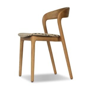 Natural Wood Open Back Dining Chair