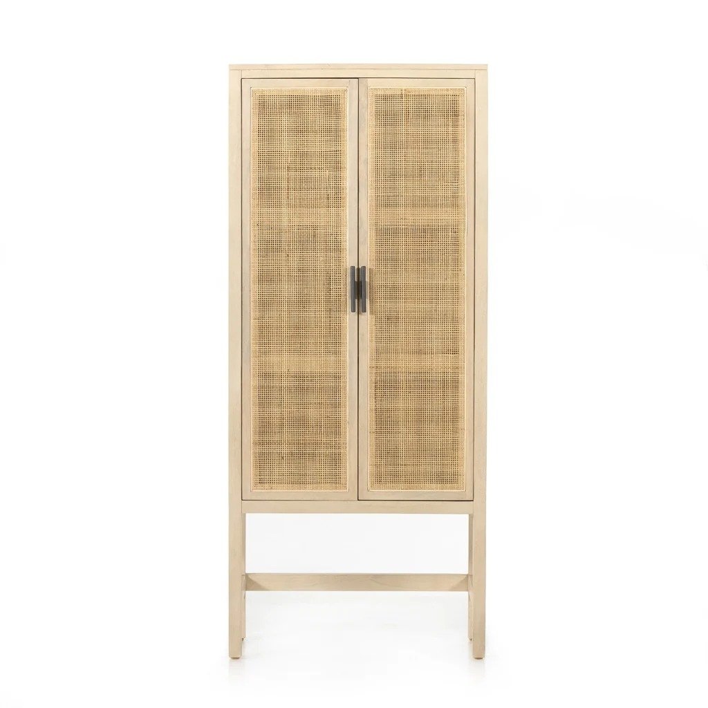 Natural Wood Tall Cabinet - Image 9