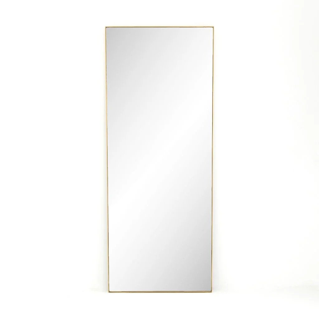Slim Gold Rectangular Mirror