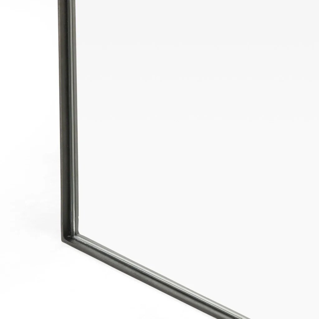 Slim Black Rectangular Mirror - Image 2