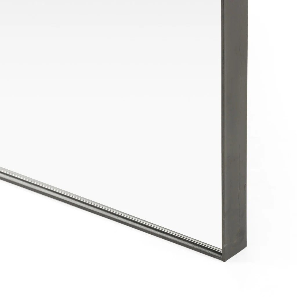 Slim Black Rectangular Mirror - Image 6