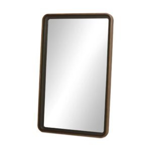 Rounded Wood Frame Mirror
