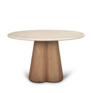 Solenne Natural Oak Pedestal Table